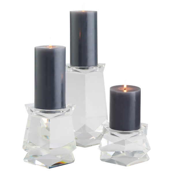 Faceted Pillar Candleholder - Small - Image 4