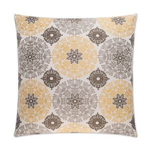 Bloomers Square Nutella Throw Pillows by DV Kap Home