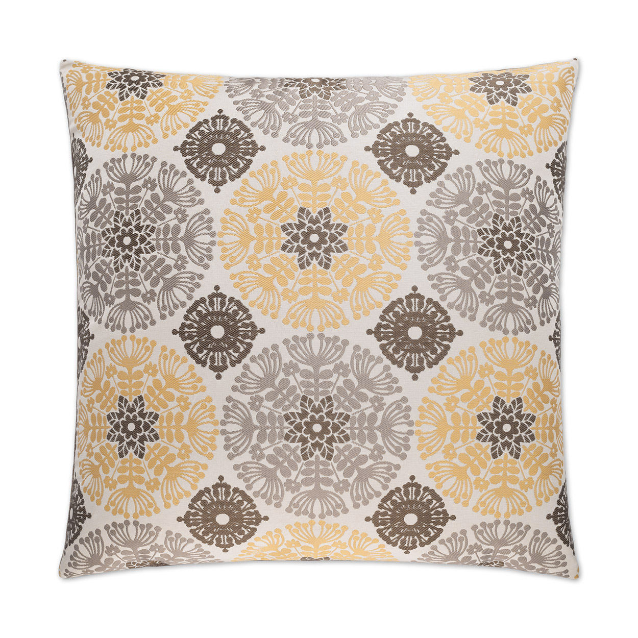 Bloomers Square Nutella Throw Pillows by DV Kap Home