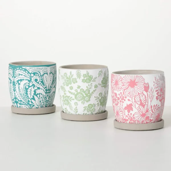 Embossed Wildflower Containers - Set of 3 - Includes Wildflower Orbs - Image 2