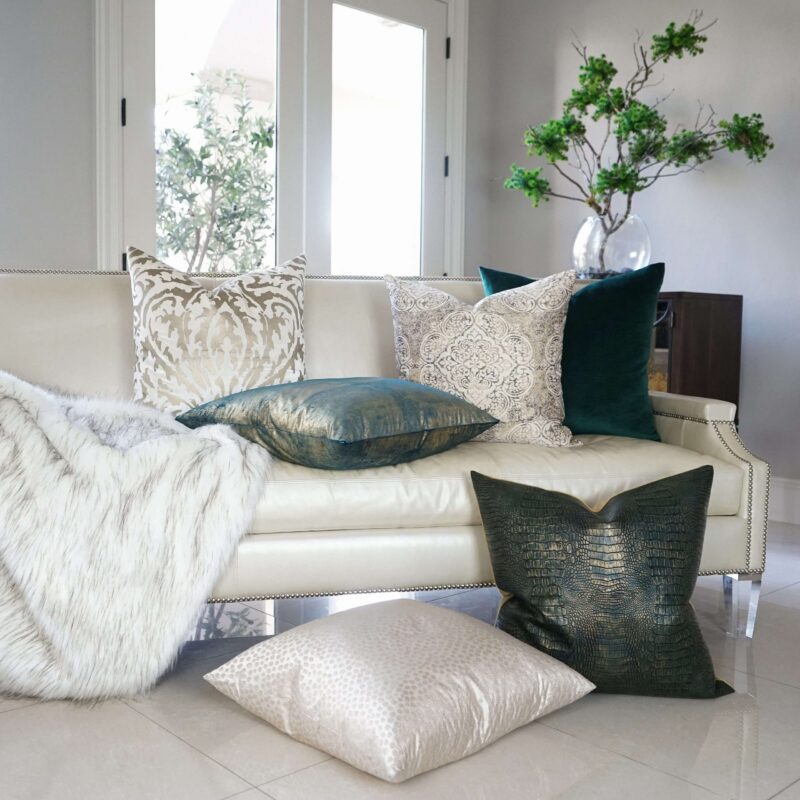 Vogue-Pewter Throw Pillows | DV Kap Home