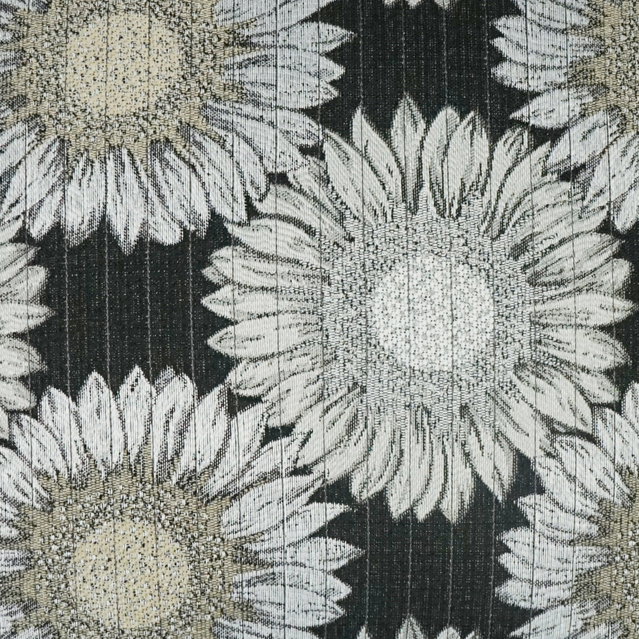 Daisy Chain Lumbar-Black Outdoor Throw Pillows | DV Kap Home