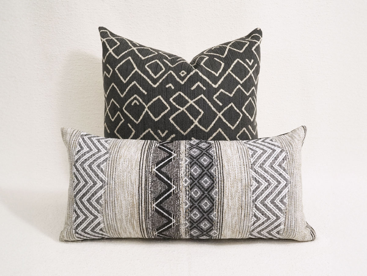 Embolden Lumbar-Taupe Outdoor Throw Pillows | DV Kap Home
