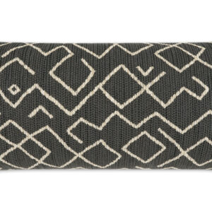 Kraken Lumbar-Charcoal Outdoor Throw Pillows | DV Kap Home