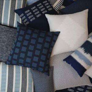 Novara-Indigo Outdoor Throw Pillows | DV Kap Home