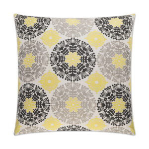 Bloomers Square-Grey Throw Pillows | DV Kap Home