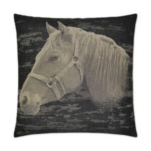 Mister Ed-Black Throw Pillows | DV Kap Home