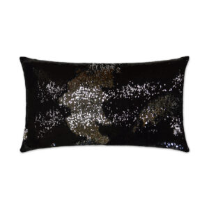 Hylee Lumbar-Black/Silver Throw Pillows | DV Kap Home