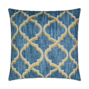 Lustrous Lattice-Indigo Throw Pillows | DV Kap Home