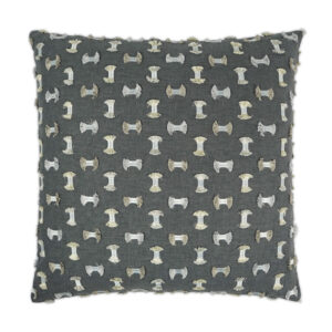 Frayed-Gunmetal Throw Pillows | DV Kap Home