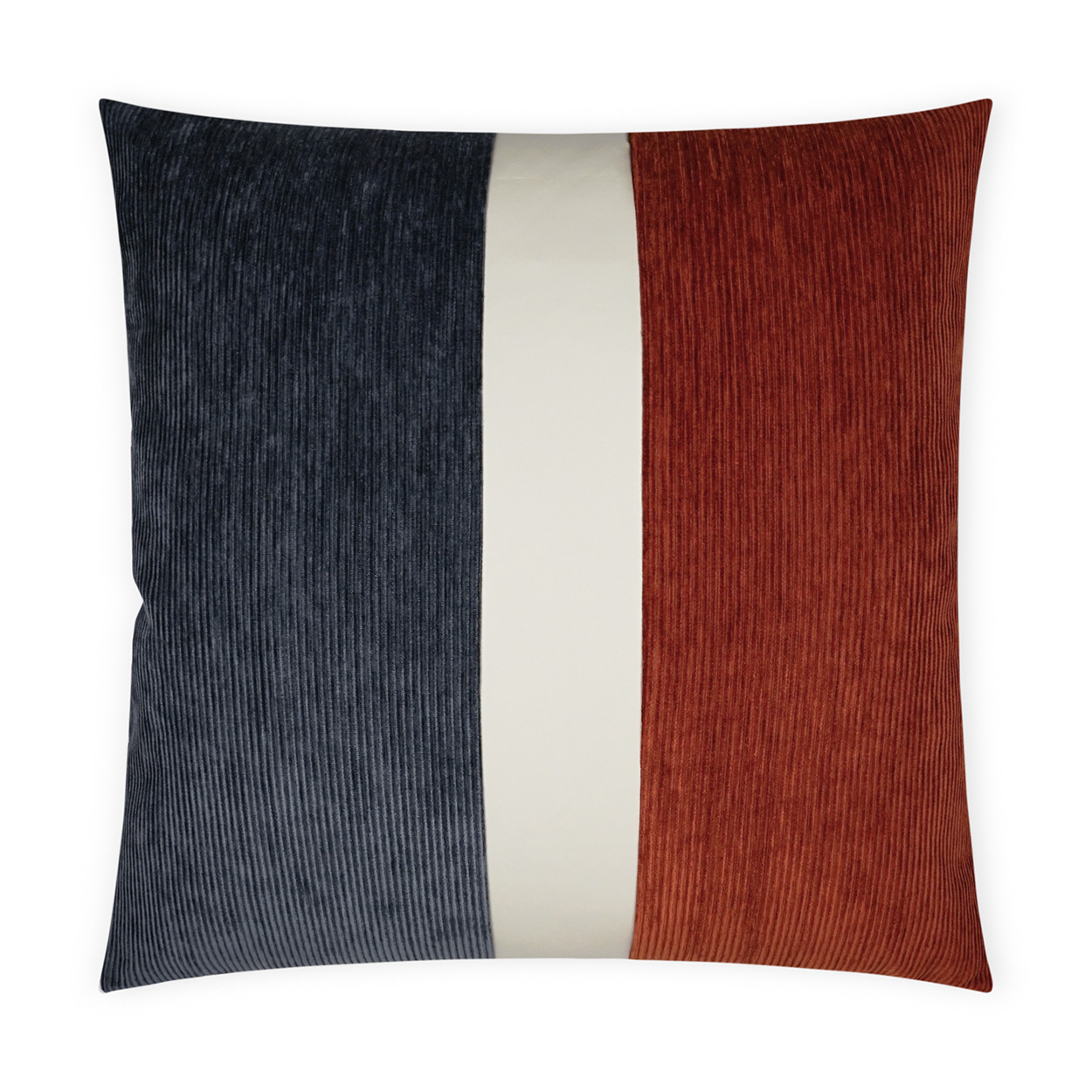 Ridges Band-Cadet/Paprika Throw Pillows | DV Kap Home