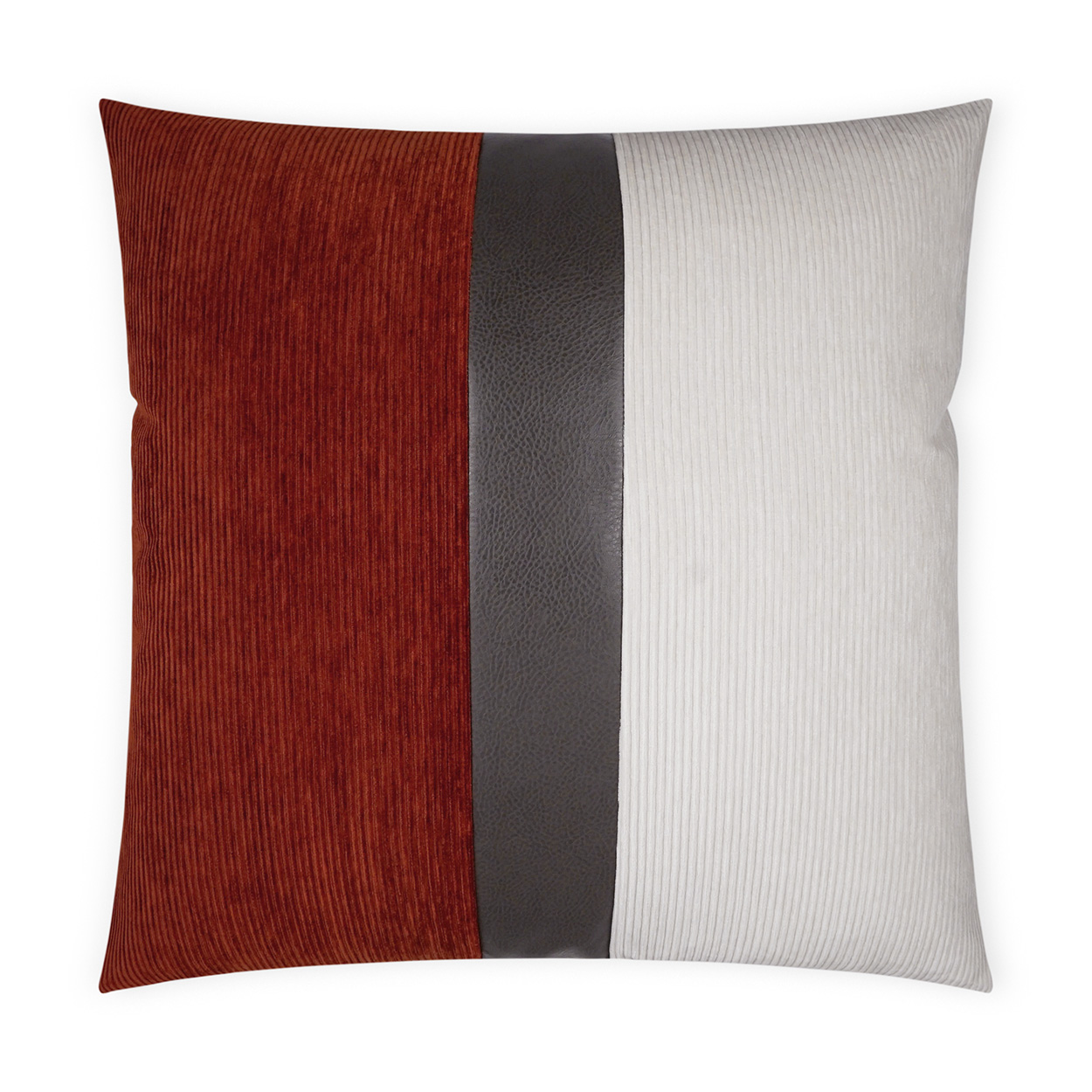 Ridges Band-Paprika/Ivory Throw Pillows | DV Kap Home