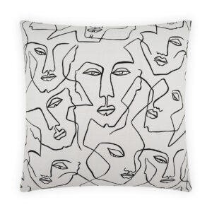Face Up-White Throw Pillows | DV Kap Home