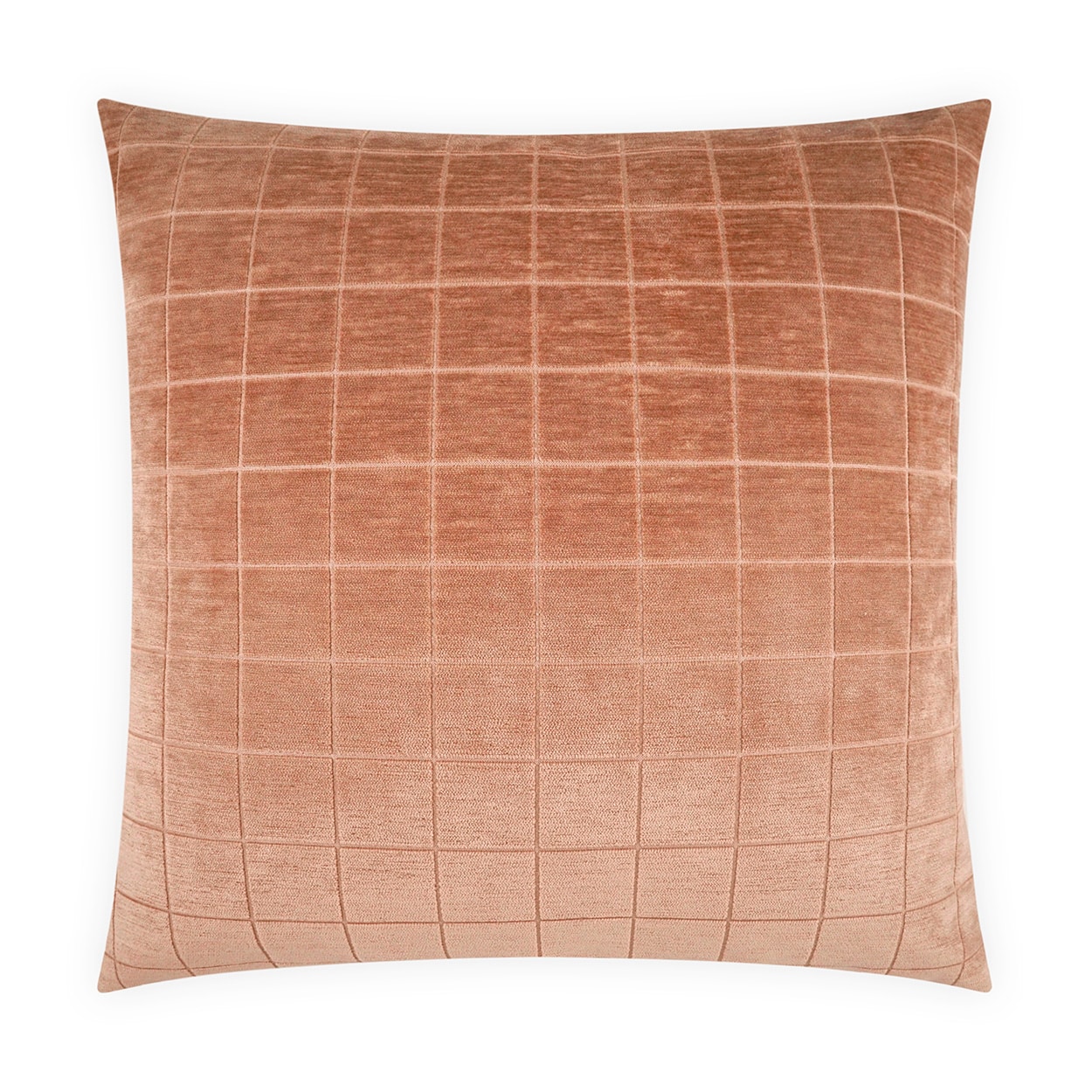 Camden Check-Salmon Throw Pillows | DV Kap Home